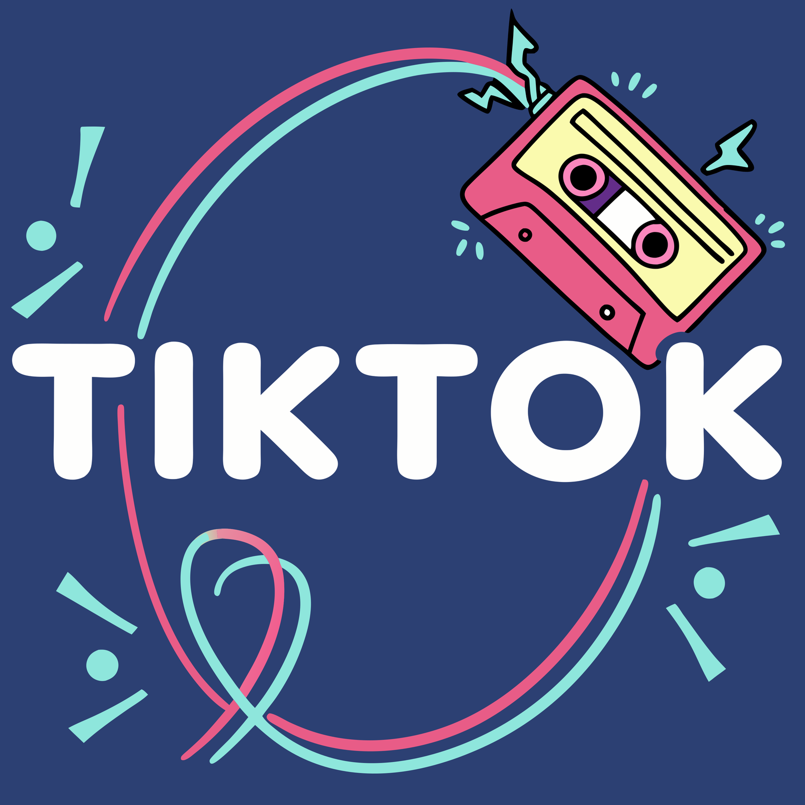 product A logo for TikTok that stands out against a blue background requires a striking design that ignites