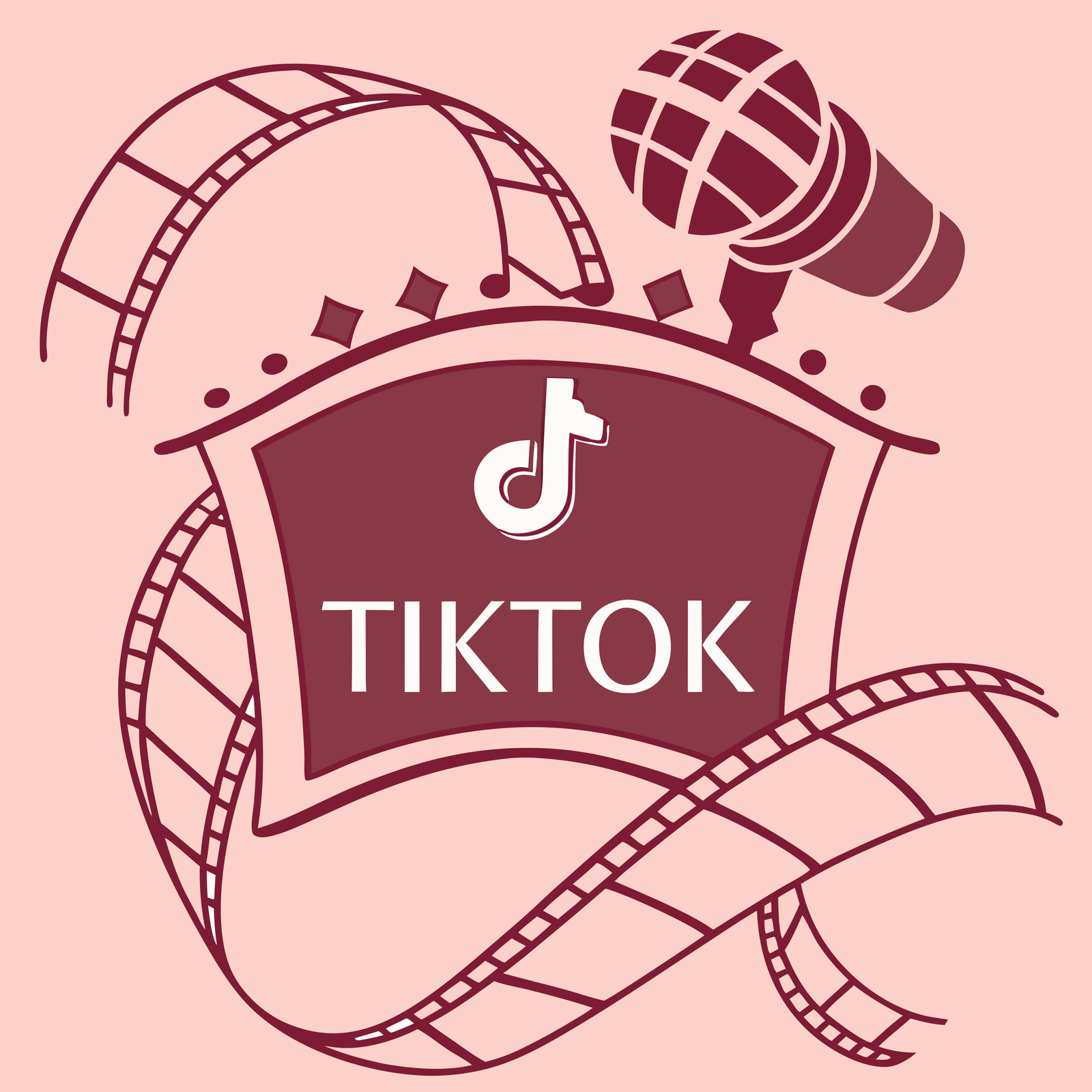 product A logo for TikTok that stands out against a blue background requires a striking design that ignites